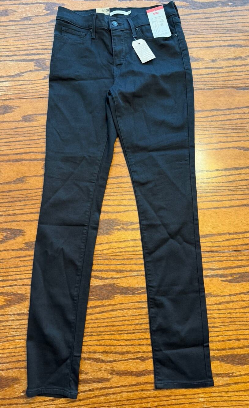 LEVI’S WOMEN’S 311 SHAPING FLATTERING SKINNY LEG JEANS, SIZE W28 X L32 Black NWT